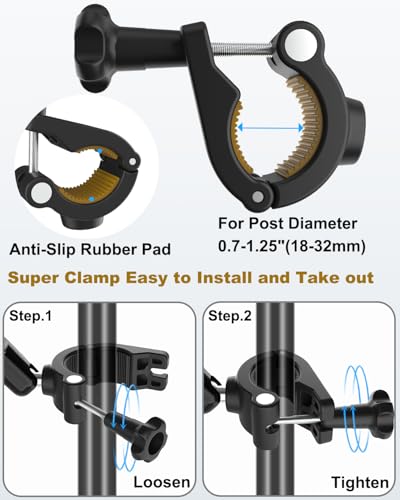 Tablet Holder for Microphone Stand, 360° Adjustable Mount for 4-13" Devices