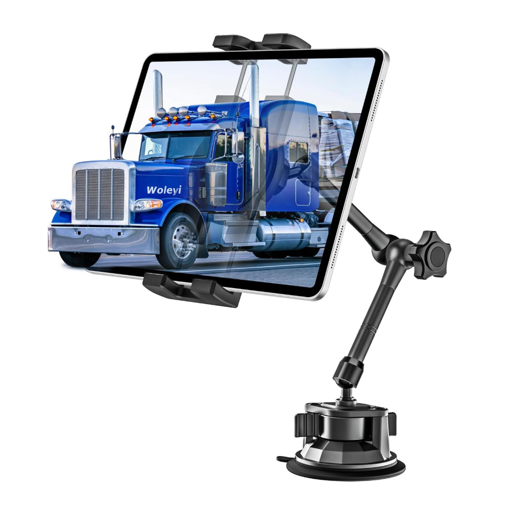 Woleyi Heavy-Duty Metal Tablet Car Mount – Super Suction Cup